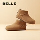 Belle (Belle) kleiner Schal High Top Birkenstock Schuhe Frauen neue Baumwollschuhe Schnee Kurzstiefel D3G1DAD5 Vorverkaufsbrauner Furry 38 (240 mm)