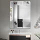 Huakai Star Bathom Mirror Mirror de baño Mirror sin golpes de pared sin espejo de maquillaje sin espejo redondeado 70*50 cm
