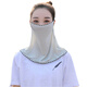 
Shanda sun protection mask for women summer scarf cover for women ice silk mask can be washed sunscreen veil scarf outdoor riding mask face protection gray [one package] A-style edge