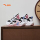 Anta-Kinder-Turnschuhe Mädchenschuhe 2024 Herbst und Winter Trendy Mesh Leder Knopf und Samt-Baumwollschuhe [Kindernahrungsmittel] Schwarz/Weiß/Blau/Pink 9904-1 32 Größen
