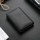 
Ianma first layer cowhide card bag business card holder for men and women business leather business card box Large capacity driver's license leather case card bag 98 black window position