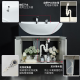 
TOTO bathroom cabinet combination set LDSW753W integrated ceramic 75CM Zhijie basin small apartment pulling faucet (06-D) Black bathroom cabinet + faucet DL388C1S 75CM