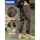 Cotton Herbst Casual Hosen Herren 2024 Neue Modemarke Lose dicke dicke Sporthosen Herren Spring- und Herbststil 689 Schwarzer regulärer M 90-110jin [Jin entspricht 0,5 kg]