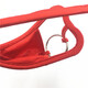 Sexy men's colored panties European and American invisible thong ring seamless men's underwear with hoop red one size