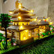 Zhiai Falcon Building Blocks Chinesischer Stil Bauergebäude Erwachsener Mikrokorn-Baugruppen Building Block Spielzeug Ornamente Modell Potala Palace 3884 Partikel + Licht + Werkzeuge
