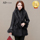 Avsus Oficial de imitación de piel Fox FUR FUR Mid-longitud de oveja para mujeres, delgado y de moda, marrón M 85-100Jin [Jin es igual a 0,5 kg]