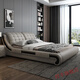 Leather bed double bed 1518 meters modern simple wedding bed leather art bed master bedroom furniture 1500*1900 storage version bed nightstand*15885D latex mattress