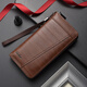 Chanshiyi 2025 NOUVEAU portefeuille masculin Long capacité de grande capacité Business Business Clutch Bag Sac ID Bag Multi-Fonctional Retro Long Wallet [Goke287 Deep Café]
