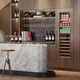 BAIKAILUN seamlessly embedded wine cabinet custom door refrigerator cabinet fully hidden beverage tea cabinet thermostatic cabinet fully embedded ice bar thermostatic wine cabinet light luxury home refrigerator multi-functional display cabinet first-class energy efficiency | dual temperature | red wine ice bar model 256L custom cabinet door