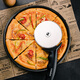 FOR BAKE Bread Knife Pizza Wheel Knife Shortening Wheel Pizza Hob Cutter Pizza Pizza Knife Stainless Steel Black