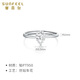 Safir platinum ring for women PT950 car flower water drop imitation diamond ring for birthday gift, about 2.30 grams