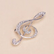 Ting white musical note brooch for women, new high-end corsage for clothes, suit pins, accessories, male birthday gift for girlfriend, musical note brooch, rose gold