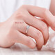 Zhou Baifu Platinum Diamond Ring 18K Gold Proposal Diamond Ring Women's Peach Blossom Diamond Ring 1 Carat Valentine's Day Gift for Girlfriend Real Diamond [Platinum Spot] 30 minutes IJ Color SI