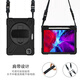Jiuyu gilt für 2024/22 neues iPad Pro11/Air4/5 Silicon Cover iPad10.2 Zoll Tablette Handrest Leder-Hülle Schutzschutz/Schale [Schwarz] Schutzhülle + Klammer + Handunterstützung + Gurt 25 iPad Air 13-Zoll M3 Tablet A3271