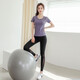 Yoga Girl Yoga-Anzug Frauen Sommer dünn High-End-Profi-Laufsport-Set Schnelltrocknen Mode-Feen-Fitness-Kleidung Purpur Kurzarm + Schwarze Hose L (110-125jin [Jin ist gleich 0,5 kg])