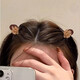 Two Worlds Camellia Exquisite Small Clip Back of the Head Half-tied Hair Clip Women's 2025 New Summer Shawl Hair Clip Short Hair Clip Brown Flower Approximately 4.5 cm