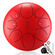 Huashu ethereal drum steel tongue drum color empty drum mysterious empty drum forgetful drum empty bell drummer disc beginner percussion instrument C key round tongue 8-tone red 10 inches