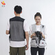 Sumksay (Zumksay) Mesh Sommerweste für Männer und Frauen im Freien im Freien Multi-Pocket-Weste lässig atmungsaktive Fischereifotografie-Clip-Weste Stickerei Eins Netz kleiner Beutel Weste Hellgrau XL 120-160jin [Jin gleich 0,5 kg]