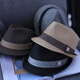 Tochino High-End-Herren-Top-Hut British Retro Gentleman's Hut Herbst und Winter Fashion Casual Jazz Hut Frauen mittleren Alters und älterer Hut Trend Khaki reguläre M-Größe einstellbar (55-57 cm)