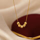 Hongying transfer bead necklace women's niche design high-end accessories five blessings retro light luxury high-end clavicle chain golden small golden bean necklace