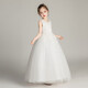Dev Ake Kinderkleid Girl Prinzessin Rock Moderatorin High-End Piano Performance Evening Kleid Little Girl Hochzeit Sommer Big Boy BX683 Langhändler weiße 160 (Empfohlen 71-85 Jin [Jin gleich 0,5 kg])