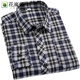 HUALANNA middle-aged and elderly men's cotton shirts, spring and autumn dad shirts, men's long-sleeved pure cotton loose iron-free plaid No. 3 color 4XL (recommended 150-170 Jin Jin equals 0.5 kg)