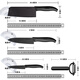 Meica Ceramic Knife Set Five-piece Kitchen Knife, Meat Slicing Knife, Fruit Knife (Black Knife, Black Handle) TE04B-B