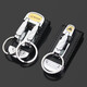 Jinda Nikko Keychain Wear Gürtel Anhänger Key Single- und Doppelringauto Schlüsselburgen -Gürtel -Gürtelschlüsselhain 944 Leder -Doppelschnalle