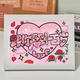 
He Jiagongdiy handmade diamond painting cartoon diamond painting full diamond sticker to give girlfriend bestie gift girl heart 7029+ canvas + diamond + tools + photo frame