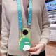 Shield shell (duncoo) cartoon coin wallet Huawei mobile phone case Minnie crossbody strap Internet celebrity women's card bag soft shell anti-fall full package Three-dimensional doll wallet - green dinosaur + crossbody lanyard Honor 50/Huawei nova9 exclusive