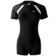 361 Badeanzug Frauensport einteilige flache Ecke Konservative kleine Brüste, die den Bauch bedecken, damit sie schlank und sexy große koreanische heiße Quelle Badeanzug 1050 Schwarz-Weiß 3xl Höhe 165-180/Gewicht 65-70 kg