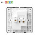 BULL switch socket concealed switch panel usb socket TV computer network G12 black [oblique five holes 10A]