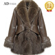 Avsus Oficial de imitación de piel Fox FUR FUR Mid-longitud de oveja para mujeres, delgado y de moda, marrón M 85-100Jin [Jin es igual a 0,5 kg]
