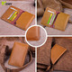 Kimo (KEMY) European and American cowhide passport bag two-layer cowhide ticket wallet travel document storage bag multi-function simple and elegant card brown