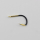 Guiya Black Golden Izu Fish Crochet en vrac importé avec des barbes et une bouche tordue petite ruisseau Crucian Crup Hook Fipices Fishing Hook Izu [50 pièces] No. 4
