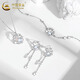CHINA GOLD Rose Planet S925 Silver Necklace High-end Design Niche Light Luxury Clavicle Chain Valentine's Day Practical Birthday Gift Today/Next Day Delivery* Rose Planet Necklace Zhongjin Gift Box or Rose Gift Box