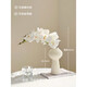 Flower e-flow Phalaenopsis artificial flower fake flower table decoration light luxury high-end flower arrangement dining table floral decoration home furnishing 2 branches white + gourd round bottle