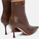 Gianvito Rossi Women's Dunn leather ankle boots P00814699 Brown 36 CN 36