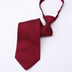 Ou Shixin work tie tax tie zipper style lazy easy-to-pull navy blue national tax wine red tie clip with label tax (silver men's tie clip)
