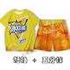 Wei JIEBING schwarzer Tee Kleidung Set Sommer heißes T-Shirt Kurzarm Shorts Alle Männer und Frauen 3D-Drucktrendset 3tu5509 STKU719 150 Kinder für Gewicht 60-70 Jin [Jin gleich 0,5 kg]