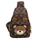 North bag fashion small bag new versatile playful and cute shoulder messenger bag casual chest bag birthday gift to girlfriend coffee color