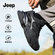 Jeep Spirit Jeep Chaussures masculines mode Chaussures papa hommes Chaussures de sport confortables hommes Chaussures décontractées Men 0310 Graphite noir 43