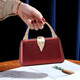 Sephoron Fashion Dinner Dress Hand-held Small Bag Feminine 2024 New Banquet Clutch Celebrity Handbag for Mobile Phone Champagne Color