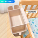 Crib hanging storage hanging basket diaper bedside diaper storage bag dormitory bed hanging bag bed fence storage box cream white partition adjustable