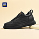 Hailan Home Hla Herrenschuhe Casual Schuhe Brettschuhe atmungsaktive Sportschuhe [Chinesischer Valentinstag] Schwarzer Höhe-verstärkter Modell 40