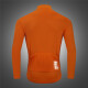 WOSAWE spring and summer road bike thin long-sleeved cycling jersey high-elastic breathable quick-drying mountain bike short-sleeved top men's orange (long-sleeved) M (suitable for 60-70kg)