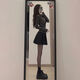 Comandante Bear Spring Fashion Fashion Fashion Jk Pure and Light Style y Hermoso Ambienc Top Skinda plisada de cintura alta Falda corta Dos piezas J-7029 Top gris oscuro + falda plisada negra de una talla s_sugged 90Jin [Jin iguala 0.5 kg]