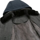 
Caniti mid-length men's sapphire mink liner with hat parka winter warm coat business casual fur dark blue L