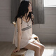 
Shi Jingya pajamas for women in summer pure cotton thin sleeveless suspender shorts for summer simple and fashionable outdoor home clothing suit CXH 12243 suspender women L