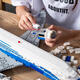 
Yunya Boeing 787 assembled building blocks and small particles assembled passenger aircraft Boeing 787 space shuttle model Children's June 1 gift Boeing Dreamliner 787 (1349 particles)